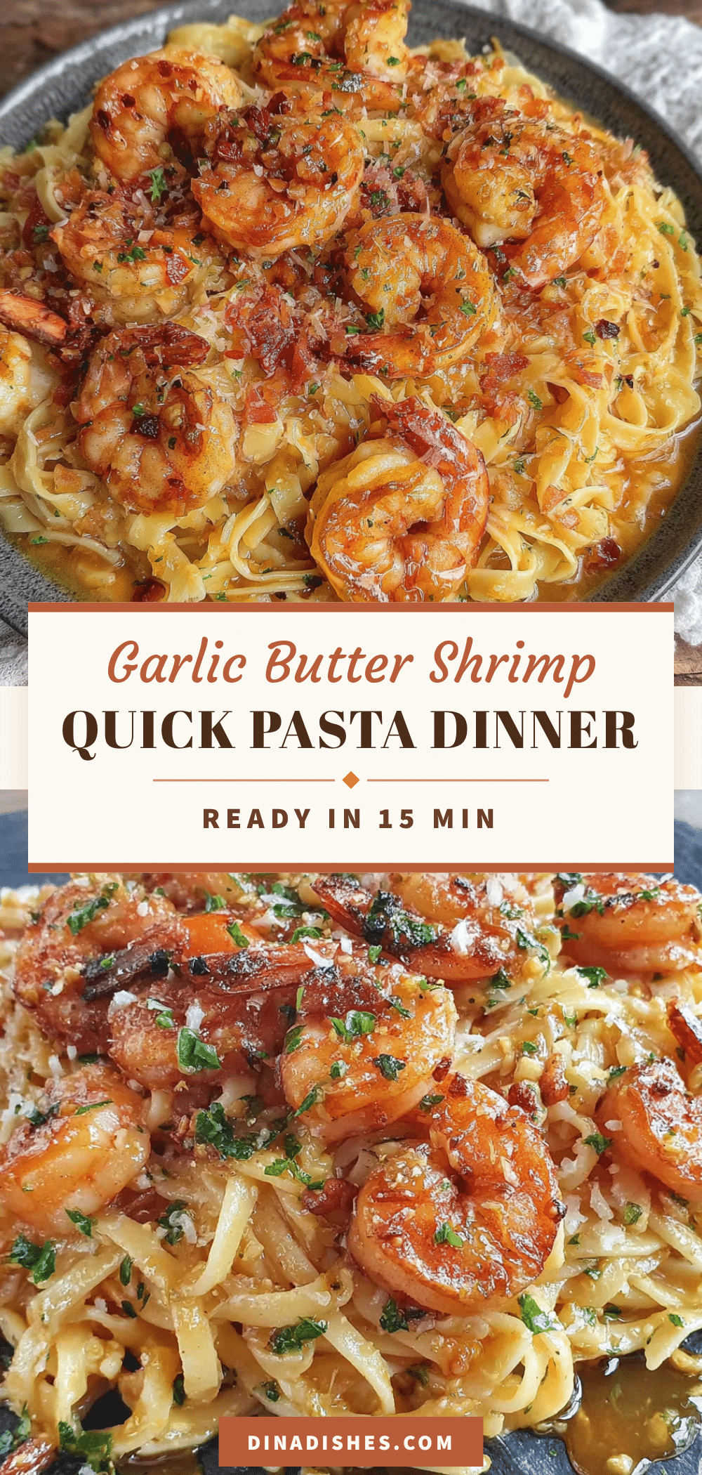 15-minute garlic butter shrimp pasta recipe