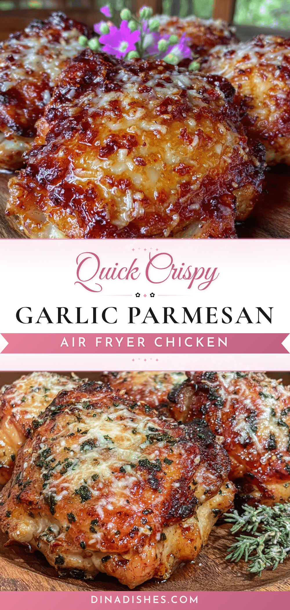 air fryer garlic parmesan chicken thighs recipe