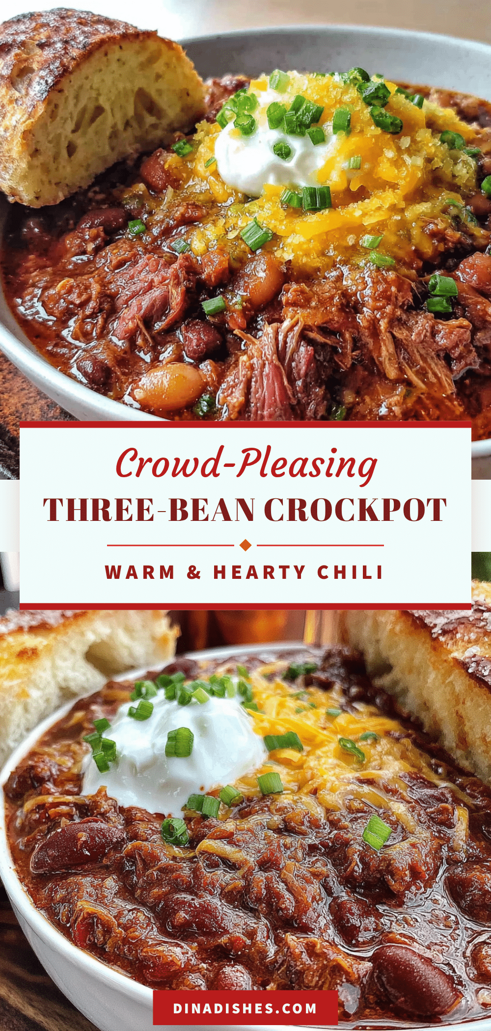 best easy three-bean crockpot chili recipe recipe