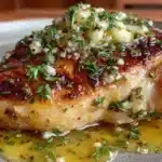 best juiciest herb butter crockpot chicken - featured image