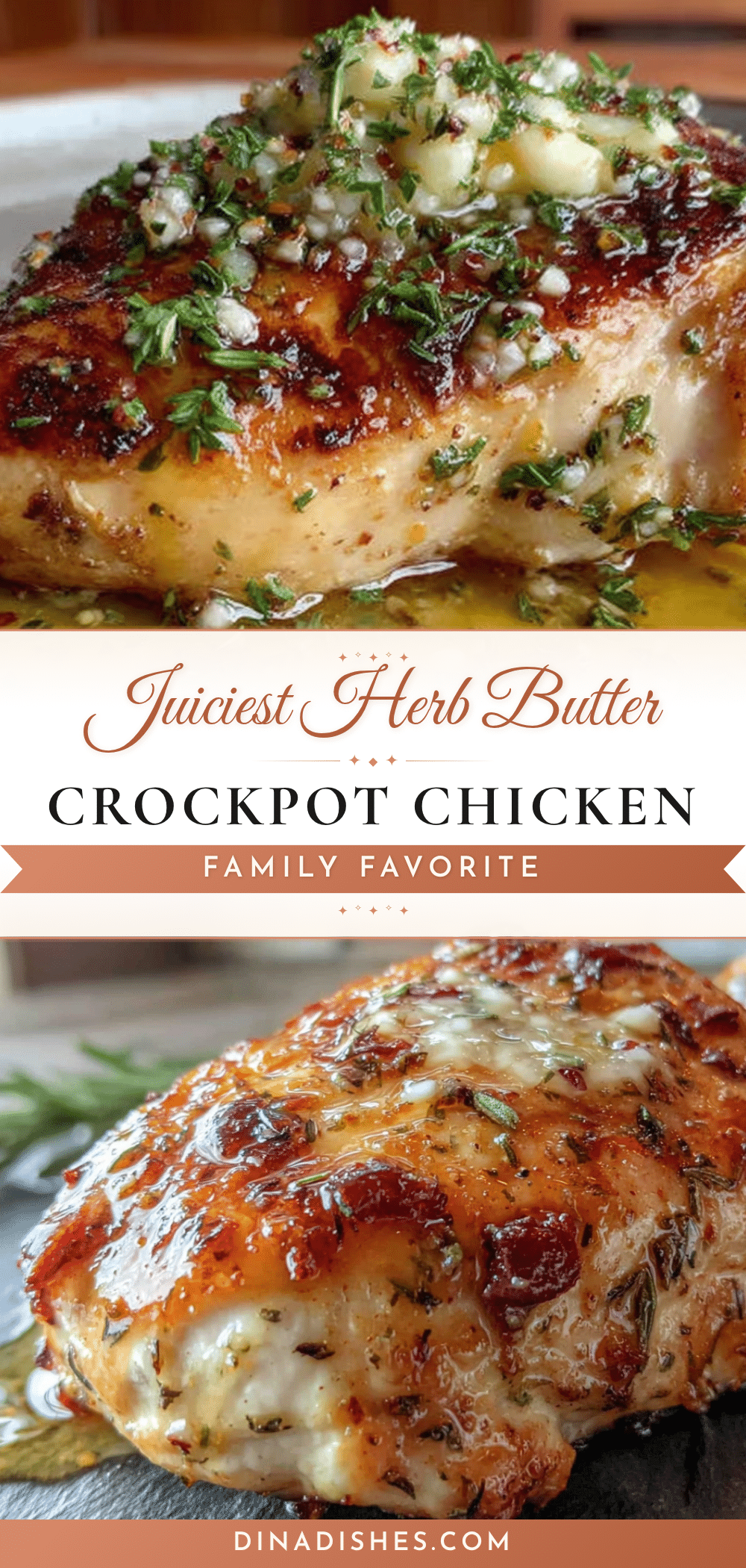 best juiciest herb butter crockpot chicken recipe