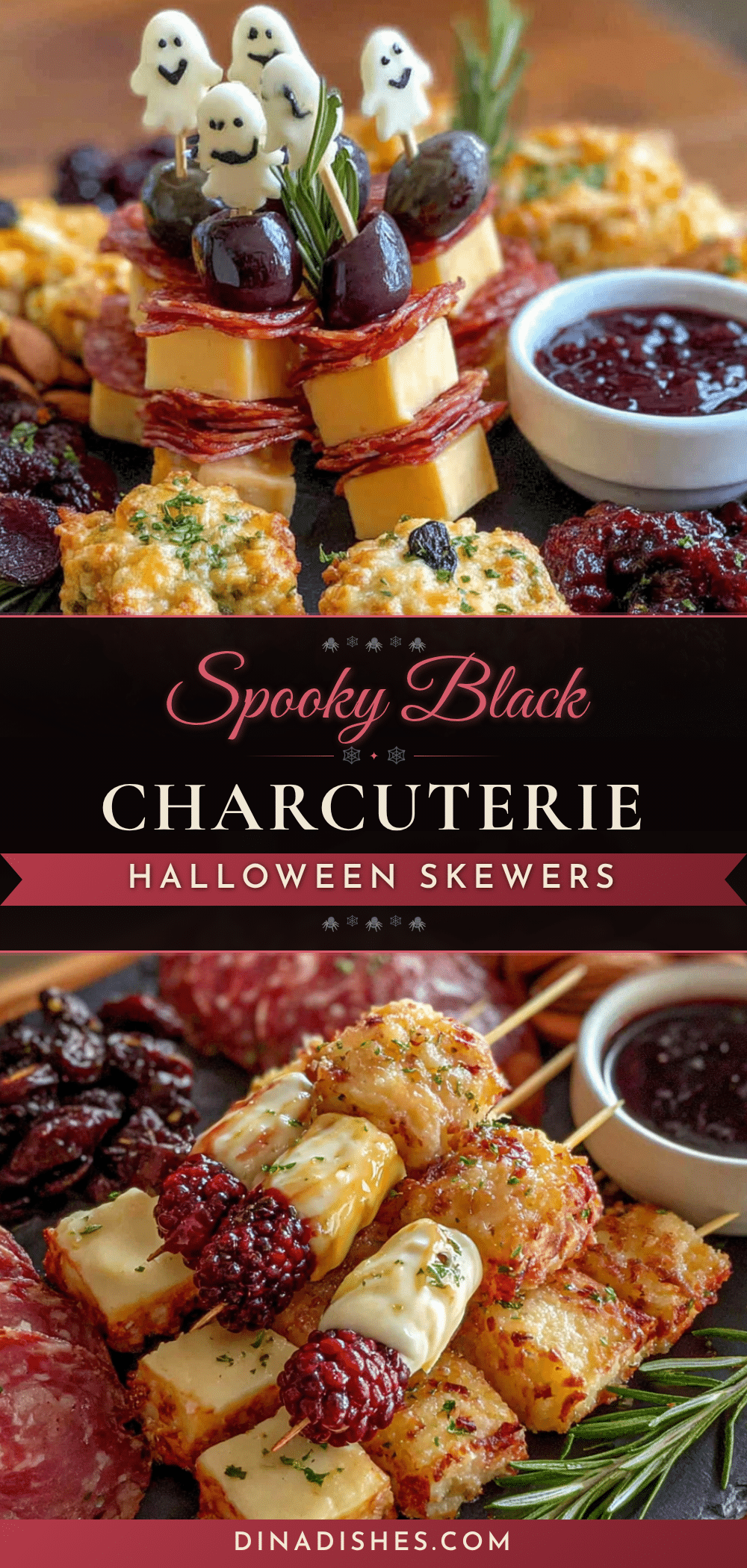 Black charcuterie board skewers recipe