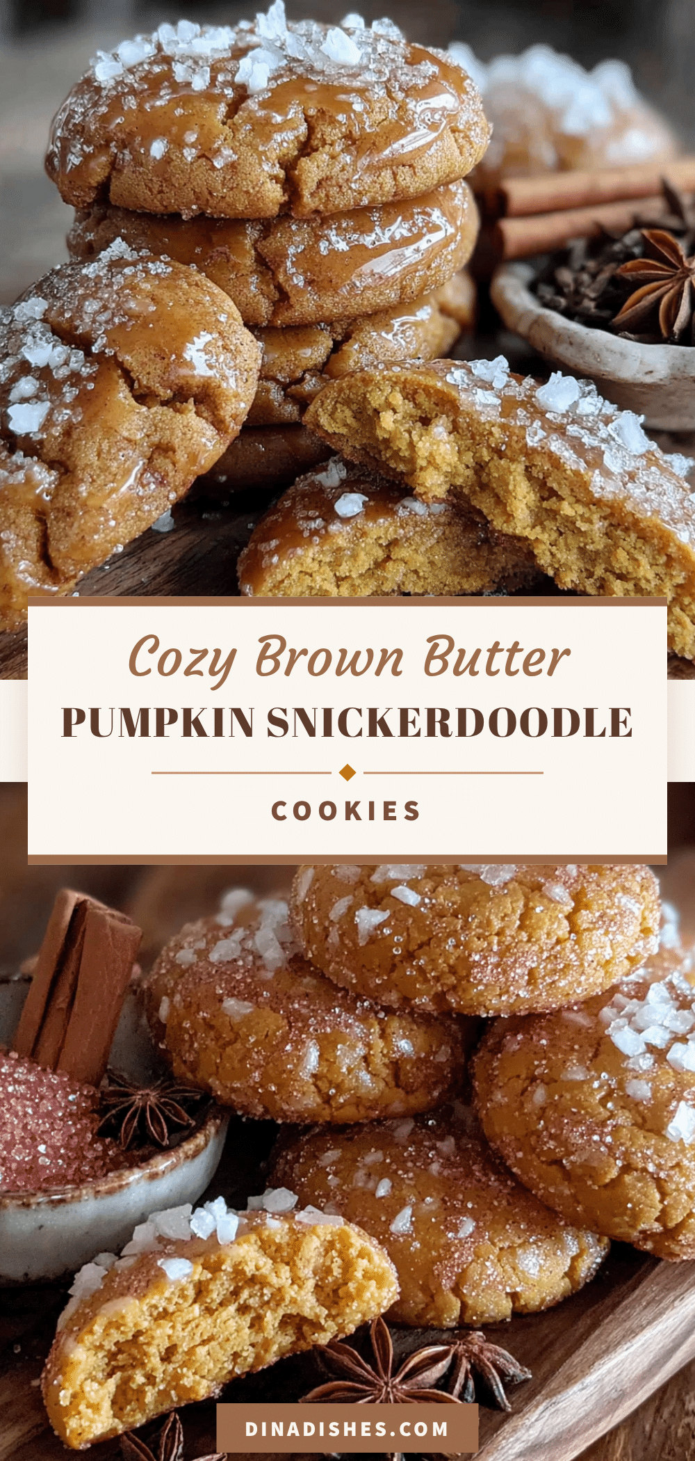 brown butter pumpkin snickerdoodle cookies recipe