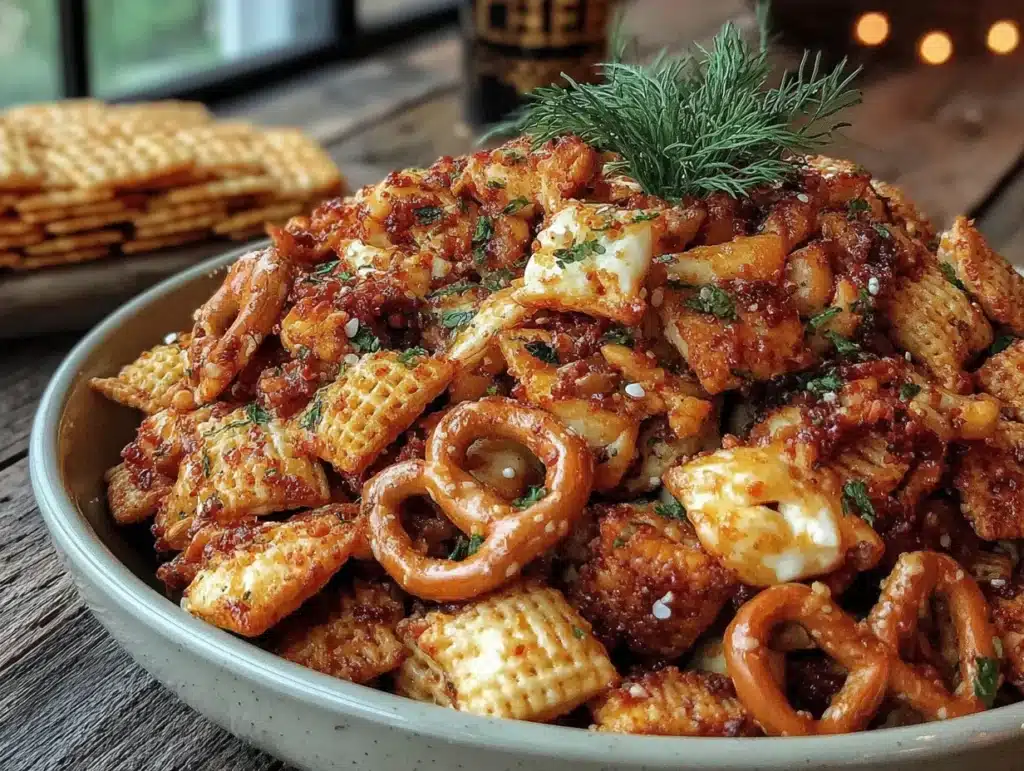 Chex mix with ranch and everything bagel seasoning - featured image