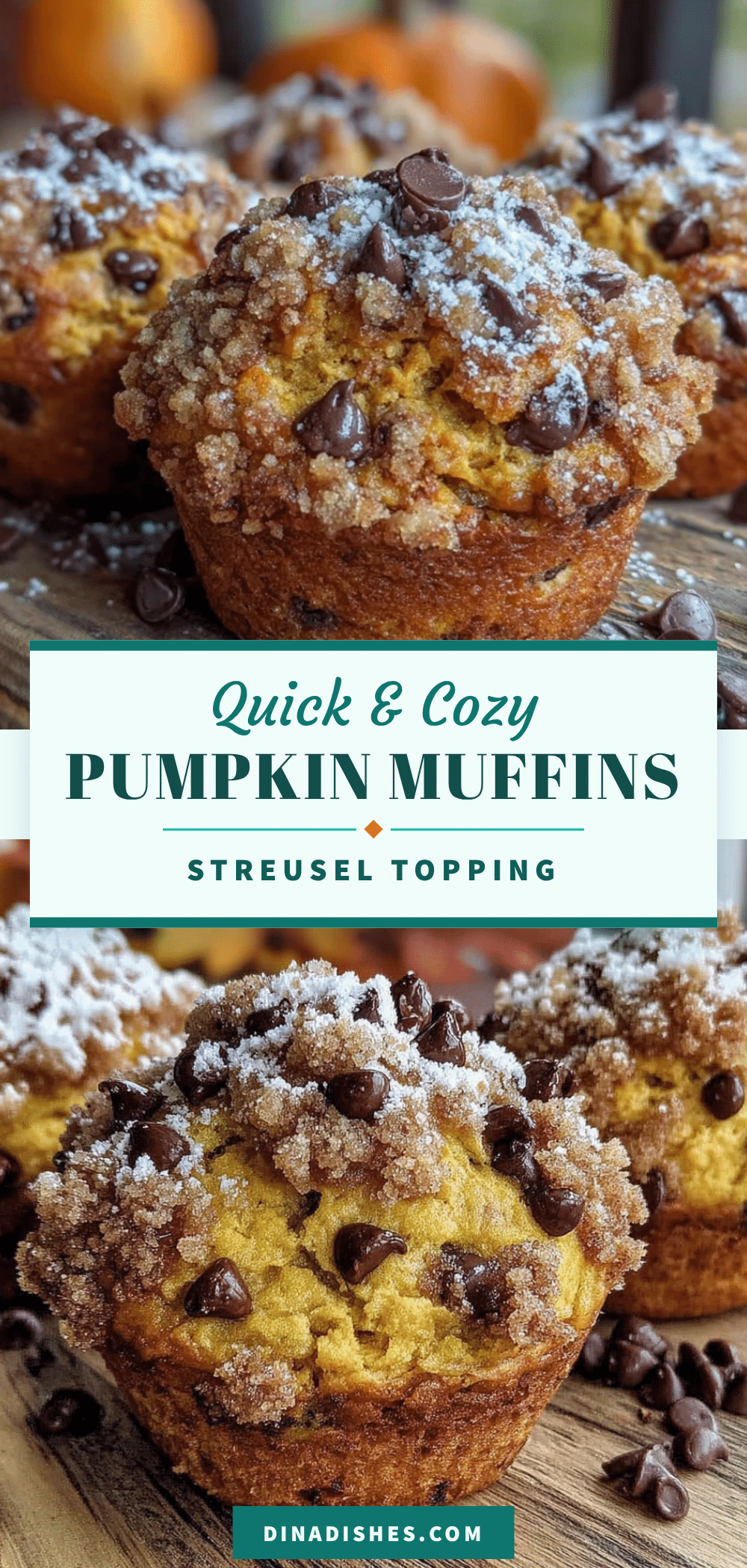 chocolate chip pumpkin muffins recipe