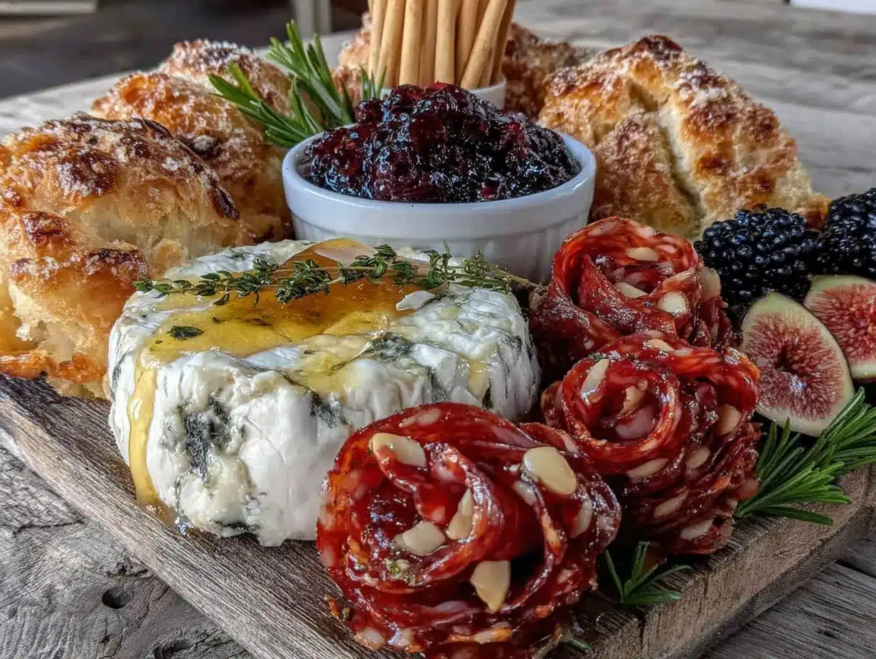 cozy fall charcuterie board for two preparation steps