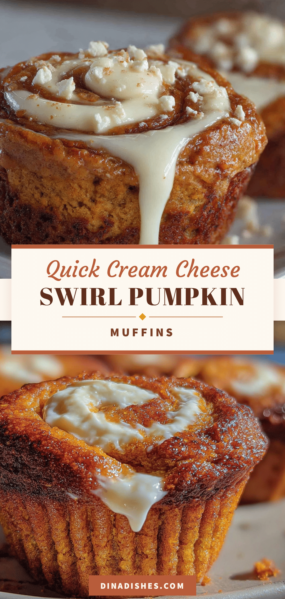 cream cheese swirl pumpkin muffins recipe