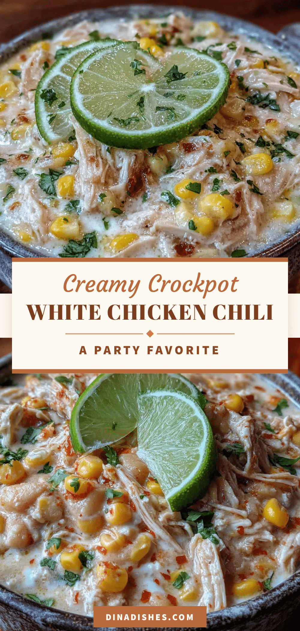 creamy crockpot white chicken chili recipe