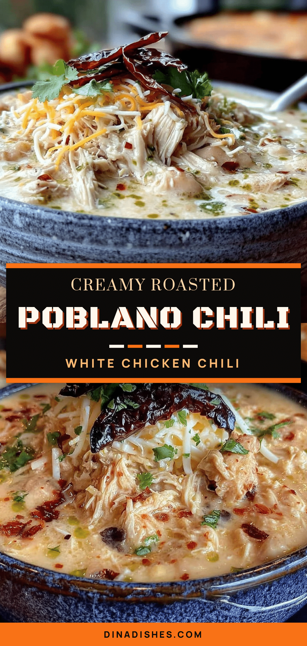 creamy roasted poblano white chicken chili recipe
