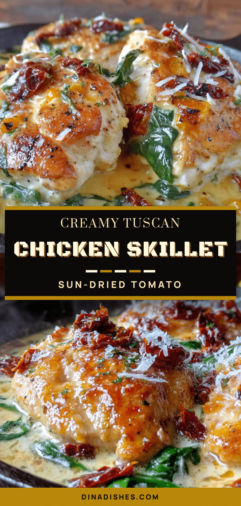 creamy tuscan chicken skillet recipe
