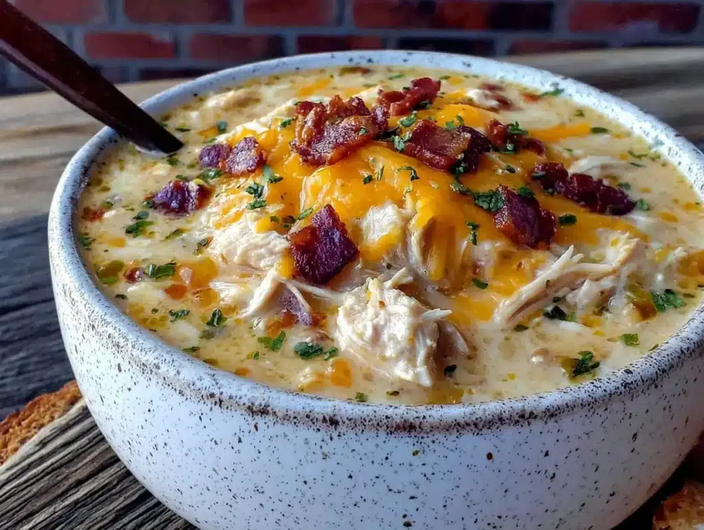 creamy white chicken chili - featured image