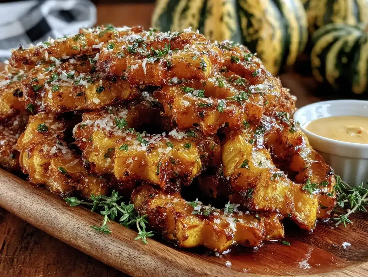 crispy parmesan delicata squash rings preparation steps