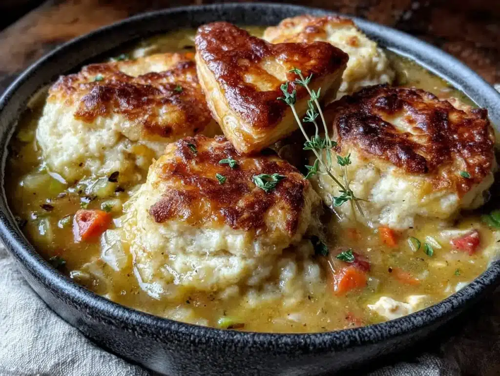 crockpot chicken pot pie soup - featured image