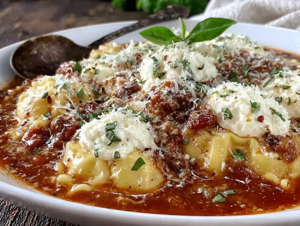 crockpot lasagna soup preparation steps