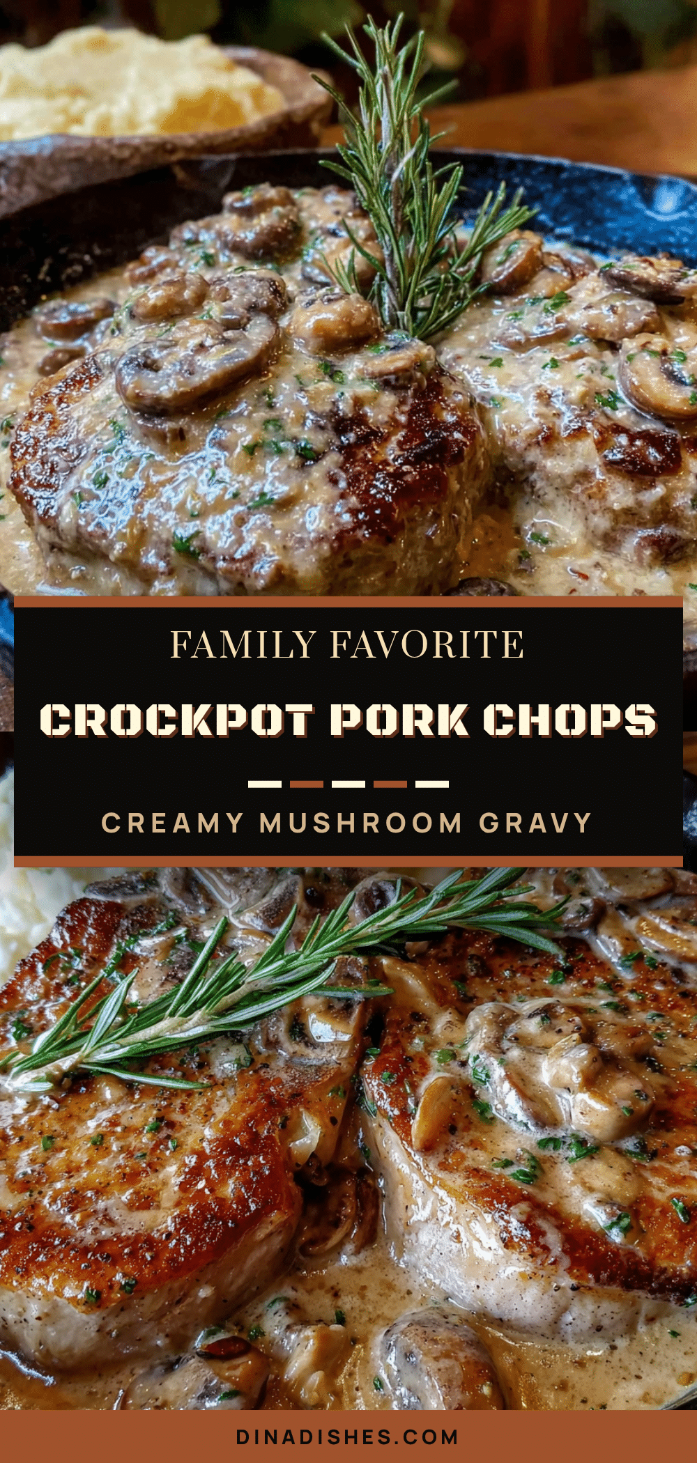 crockpot pork chops with mushroom gravy recipe