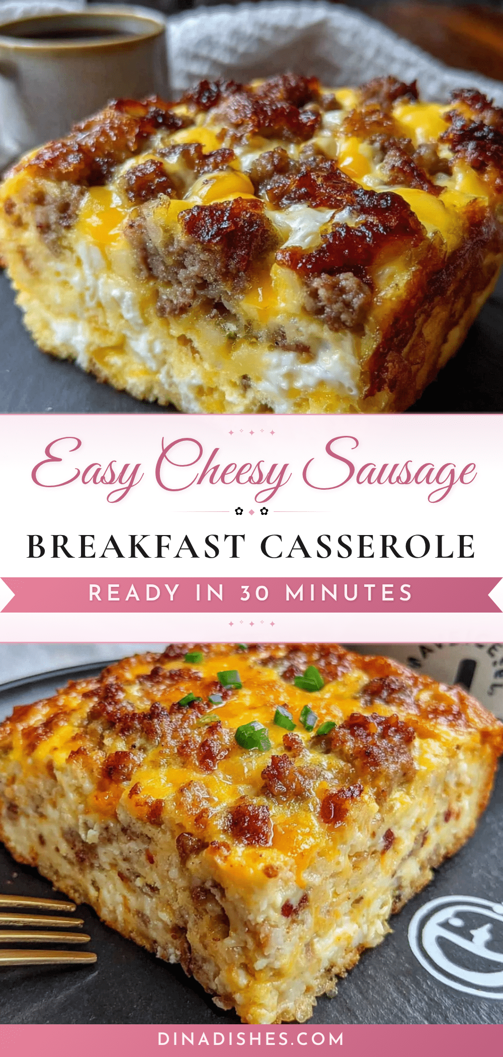 easy cheesy sausage breakfast casserole recipe