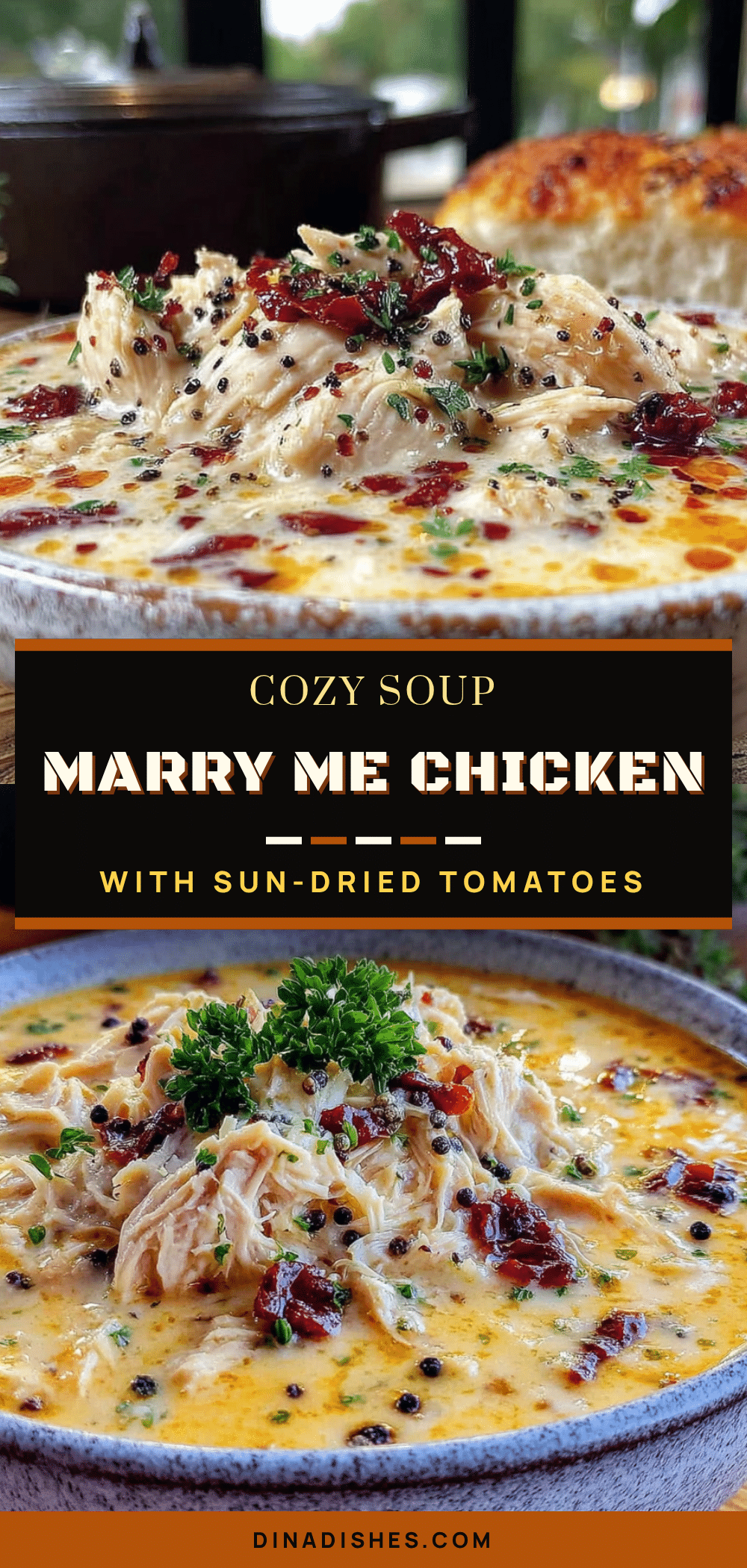 Easy Marry Me Chicken Soup with Sun-Dried Tomatoes recipe