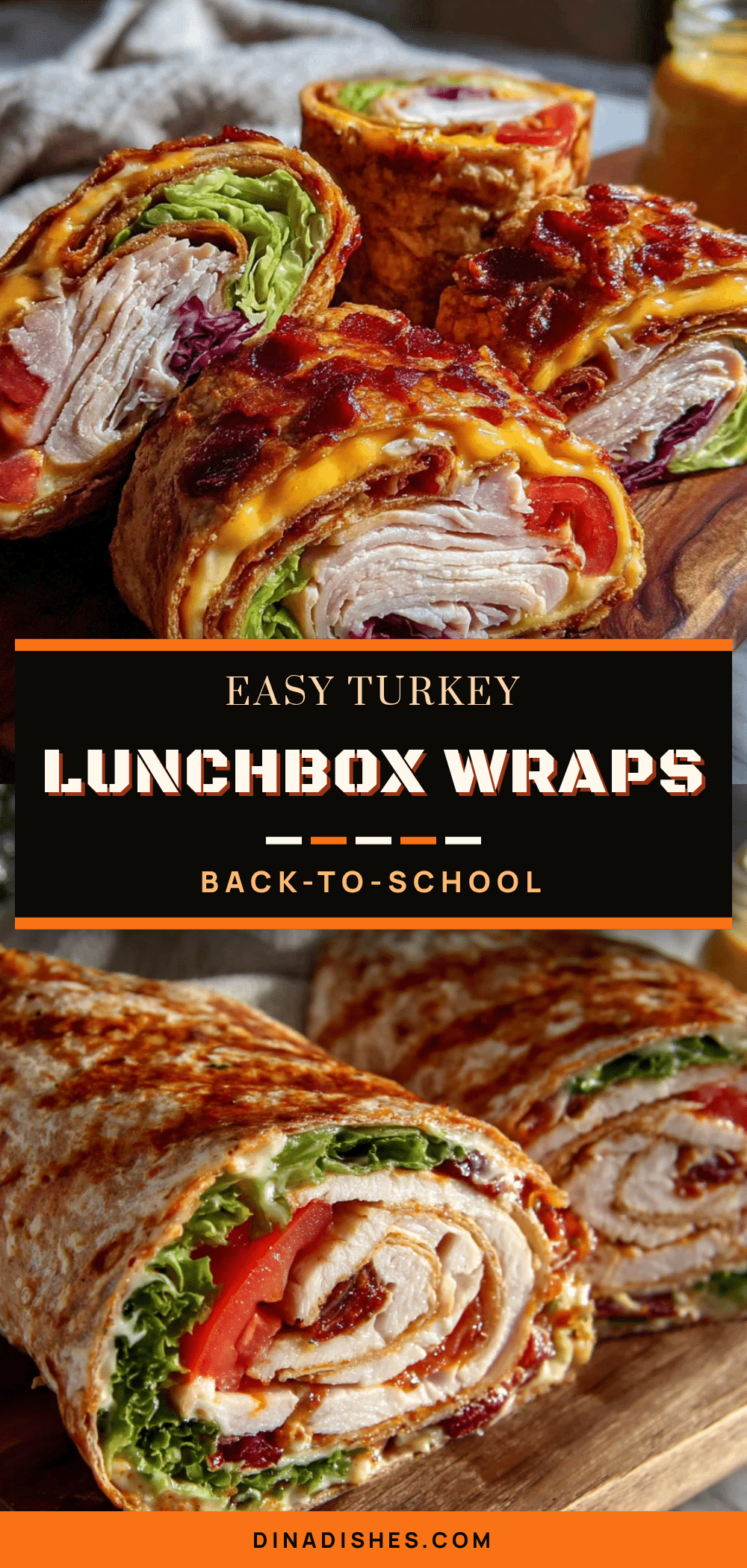 Easy Turkey and Cheese Lunchbox Wraps recipe