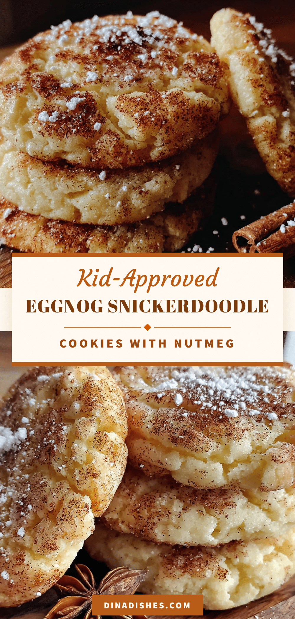Eggnog Snickerdoodle Cookies recipe