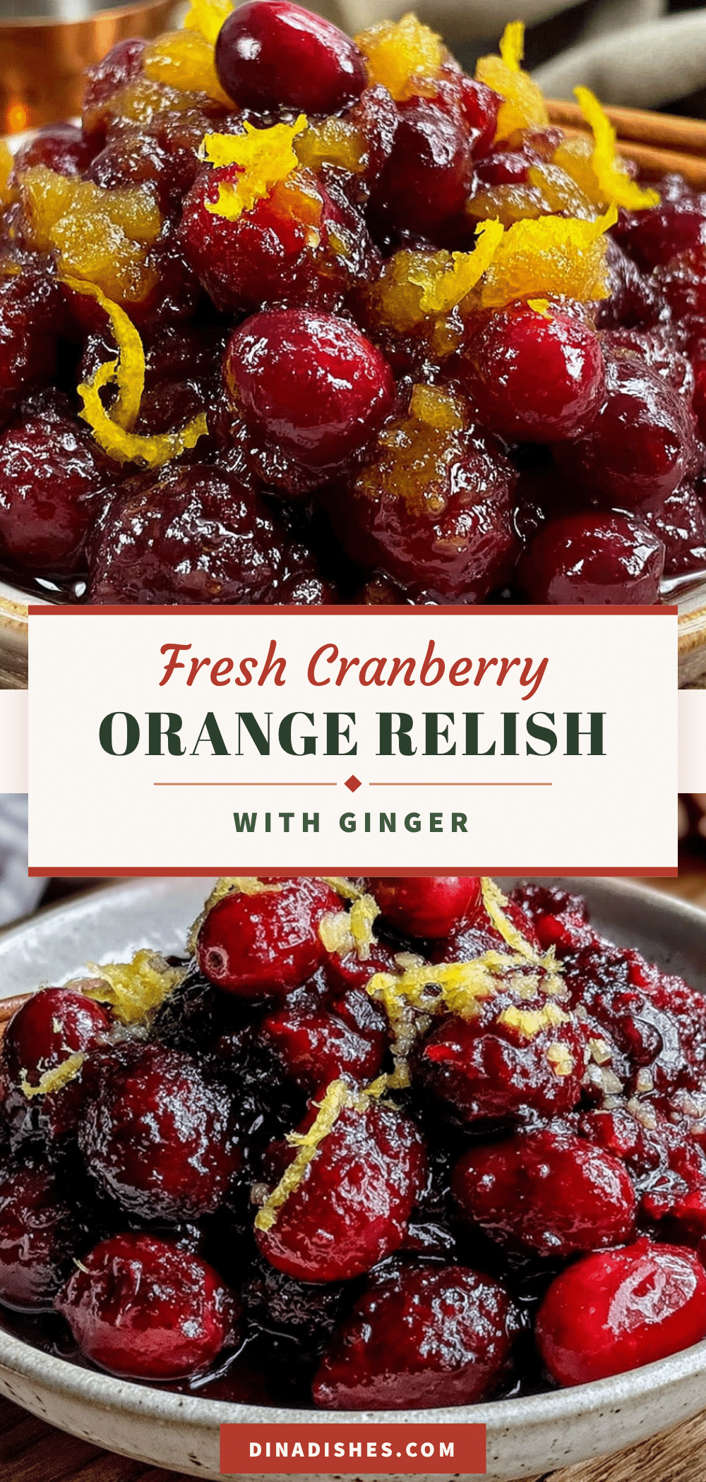 fresh cranberry orange relish with ginger recipe