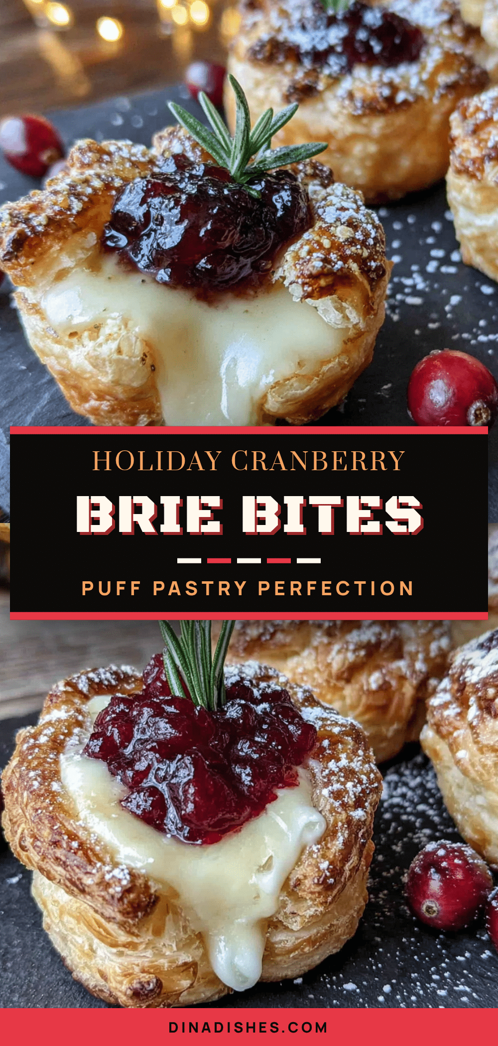 Holiday Cranberry Brie Bites recipe