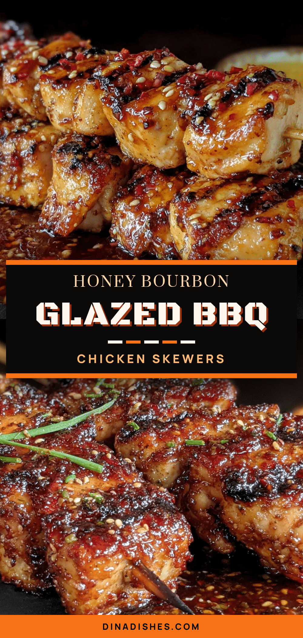 honey bourbon chicken skewers recipe
