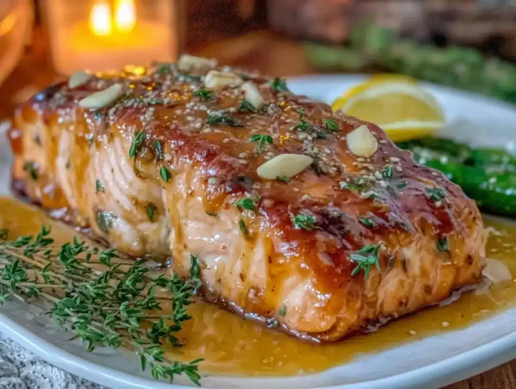 honey garlic salmon foil packets - featured image