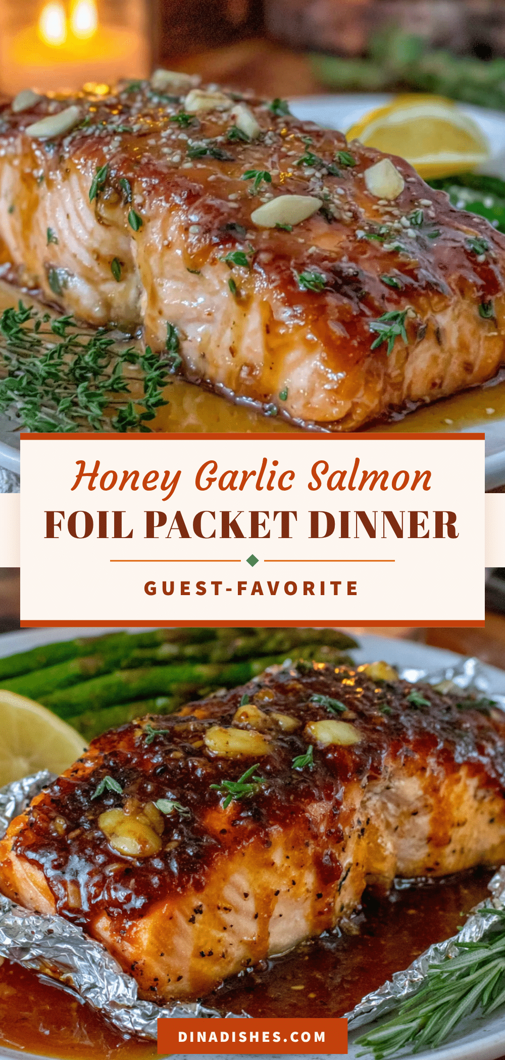 honey garlic salmon foil packets recipe