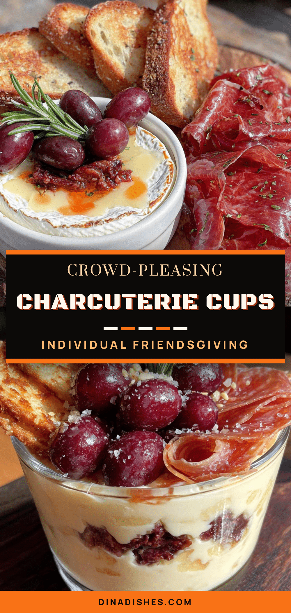 individual Friendsgiving charcuterie cups recipe