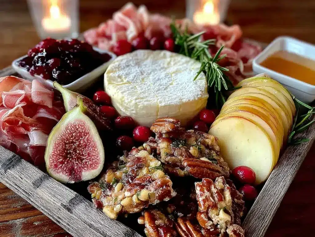 kid-friendly Thanksgiving charcuterie board with brie - featured image