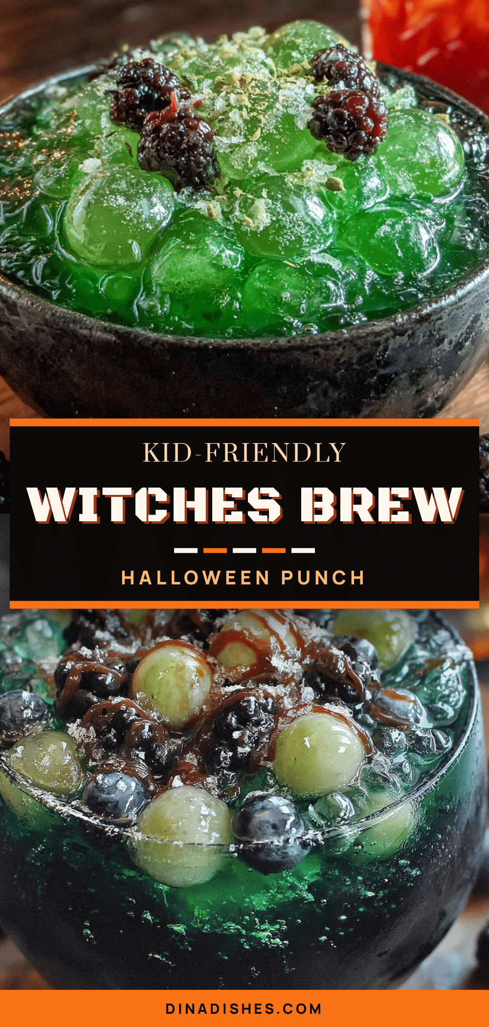 Kid-Friendly Witches Brew Halloween Punch with Dry Ice recipe