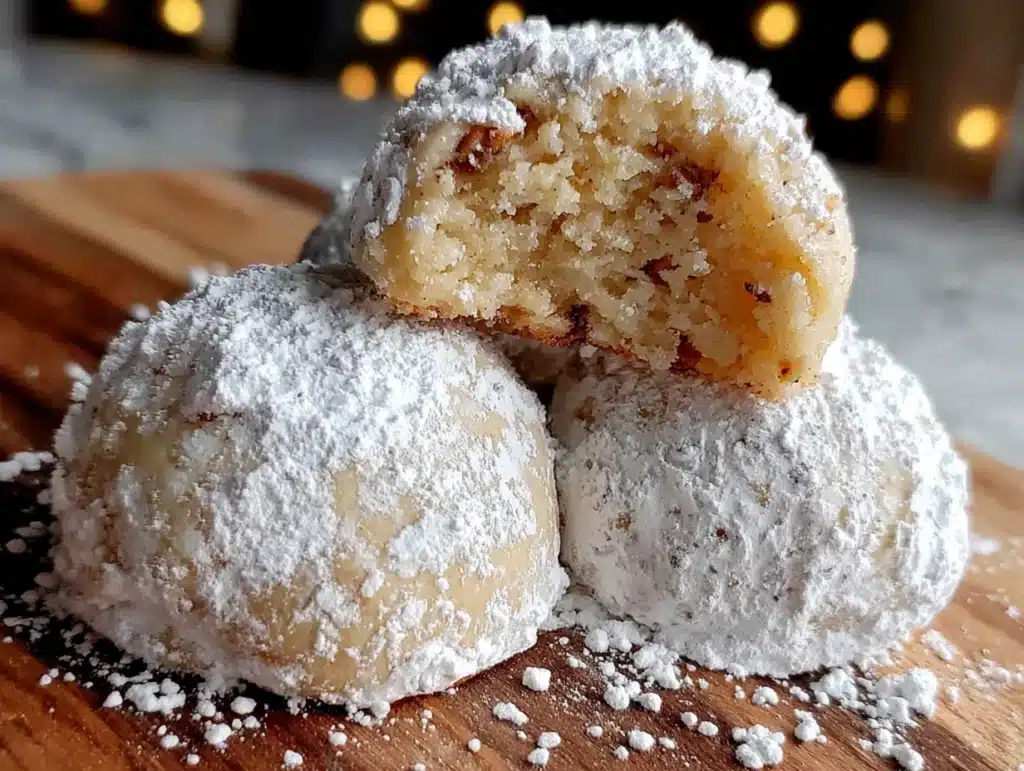 Light & Tender Russian Tea Cookies with Powdered Sugar - featured image