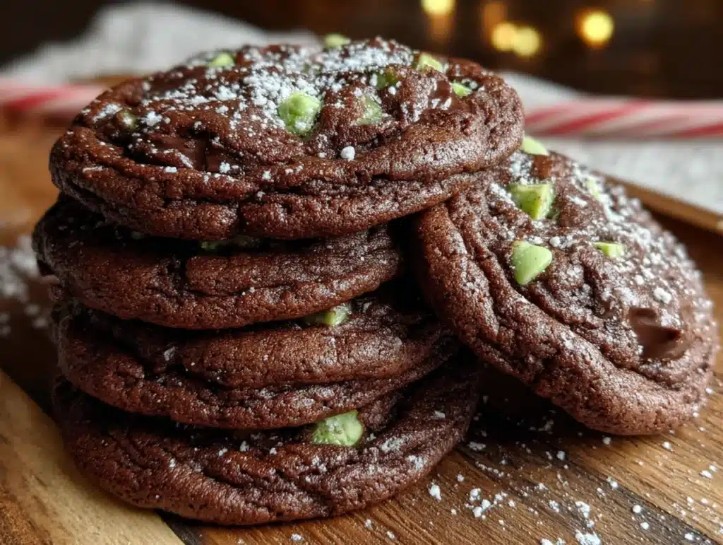 lighter chocolate mint cookies - featured image