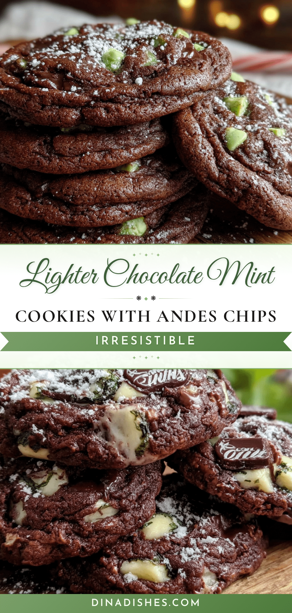 lighter chocolate mint cookies recipe