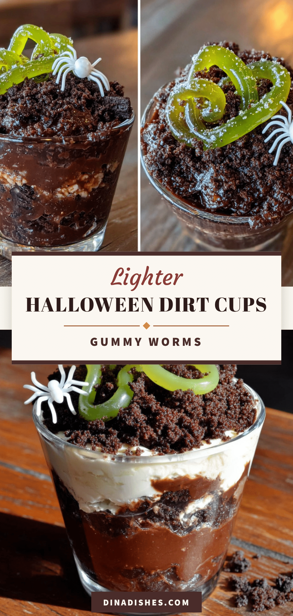 lighter halloween dirt cups recipe