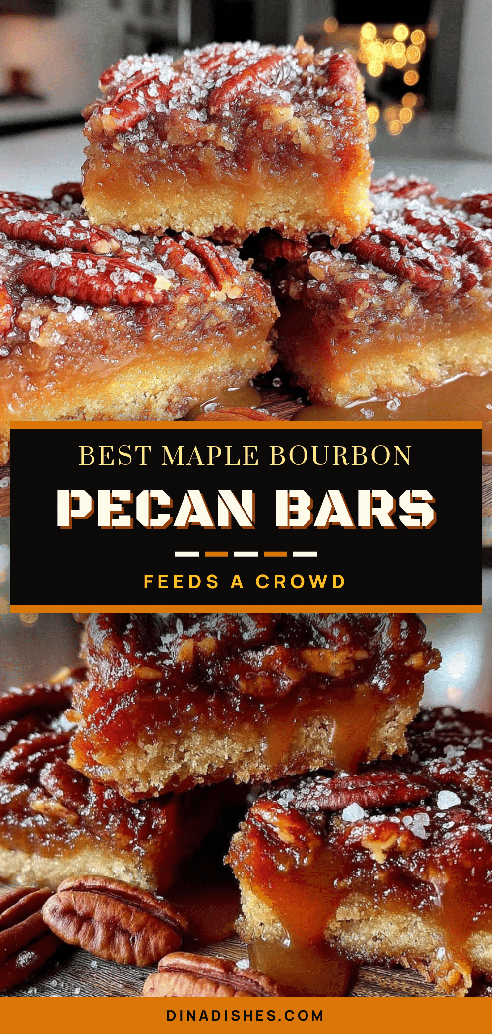 maple bourbon pecan pie bars recipe