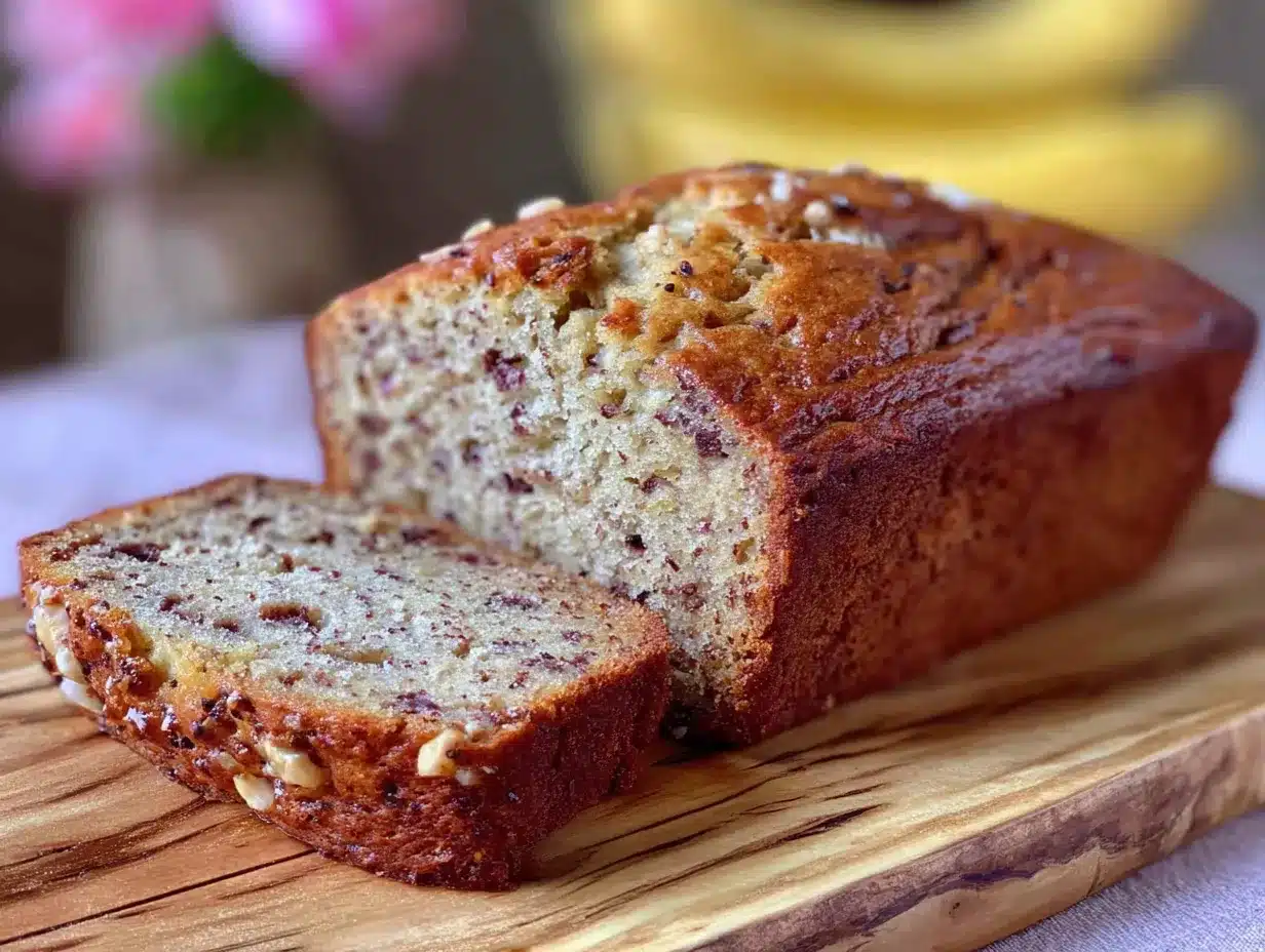 one bowl banana bread with brown butter preparation steps