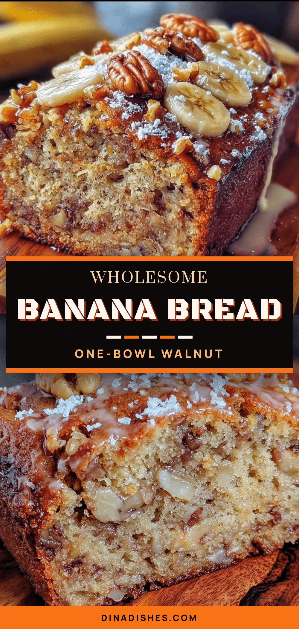 one-bowl banana walnut bread recipe
