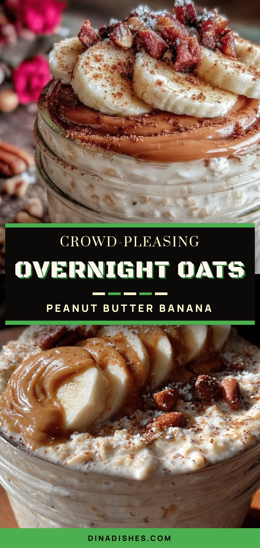peanut butter banana overnight oats recipe