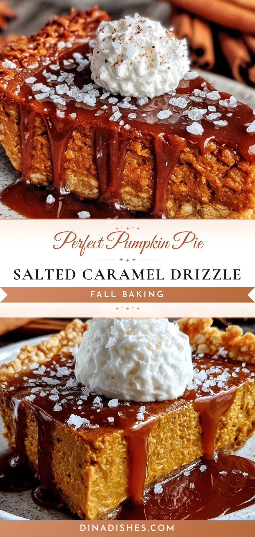 perfect pumpkin pie with salted caramel drizzle recipe