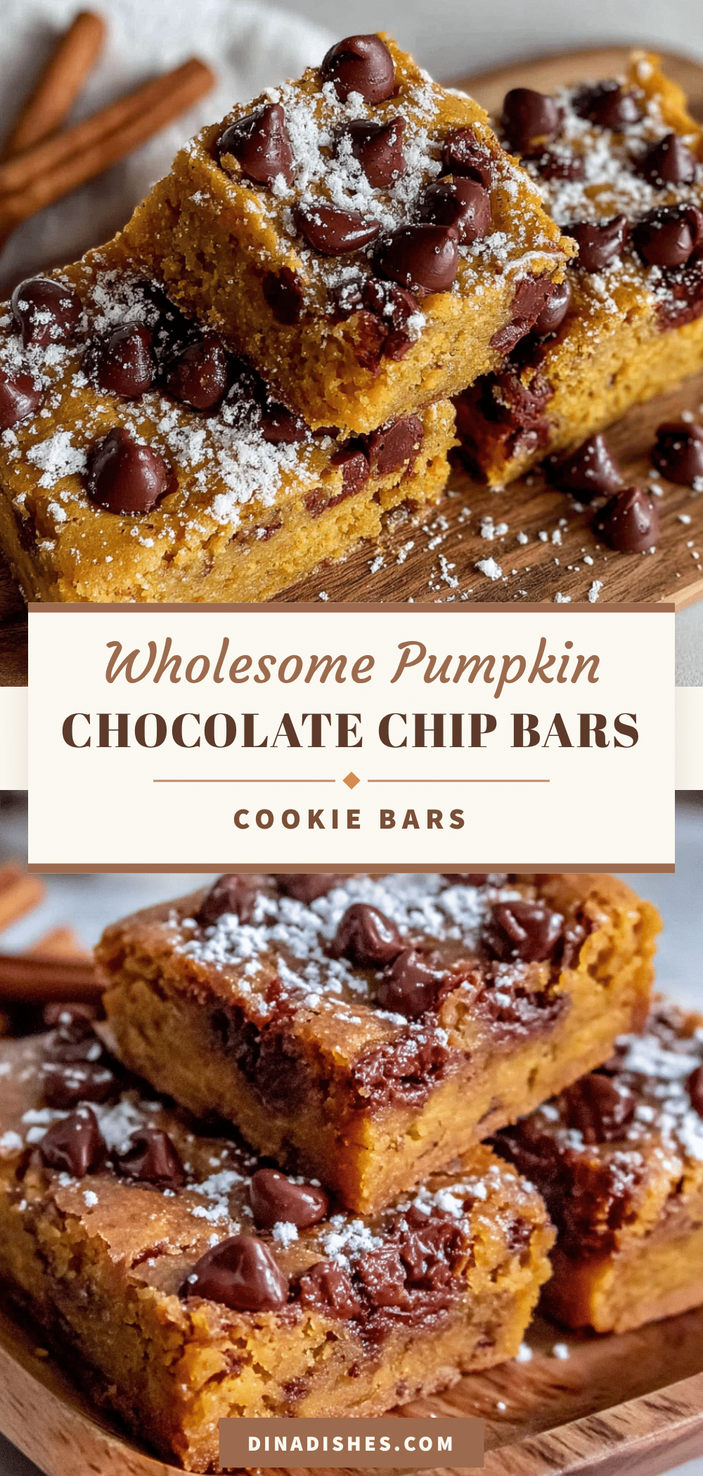 pumpkin chocolate chip cookie bars recipe