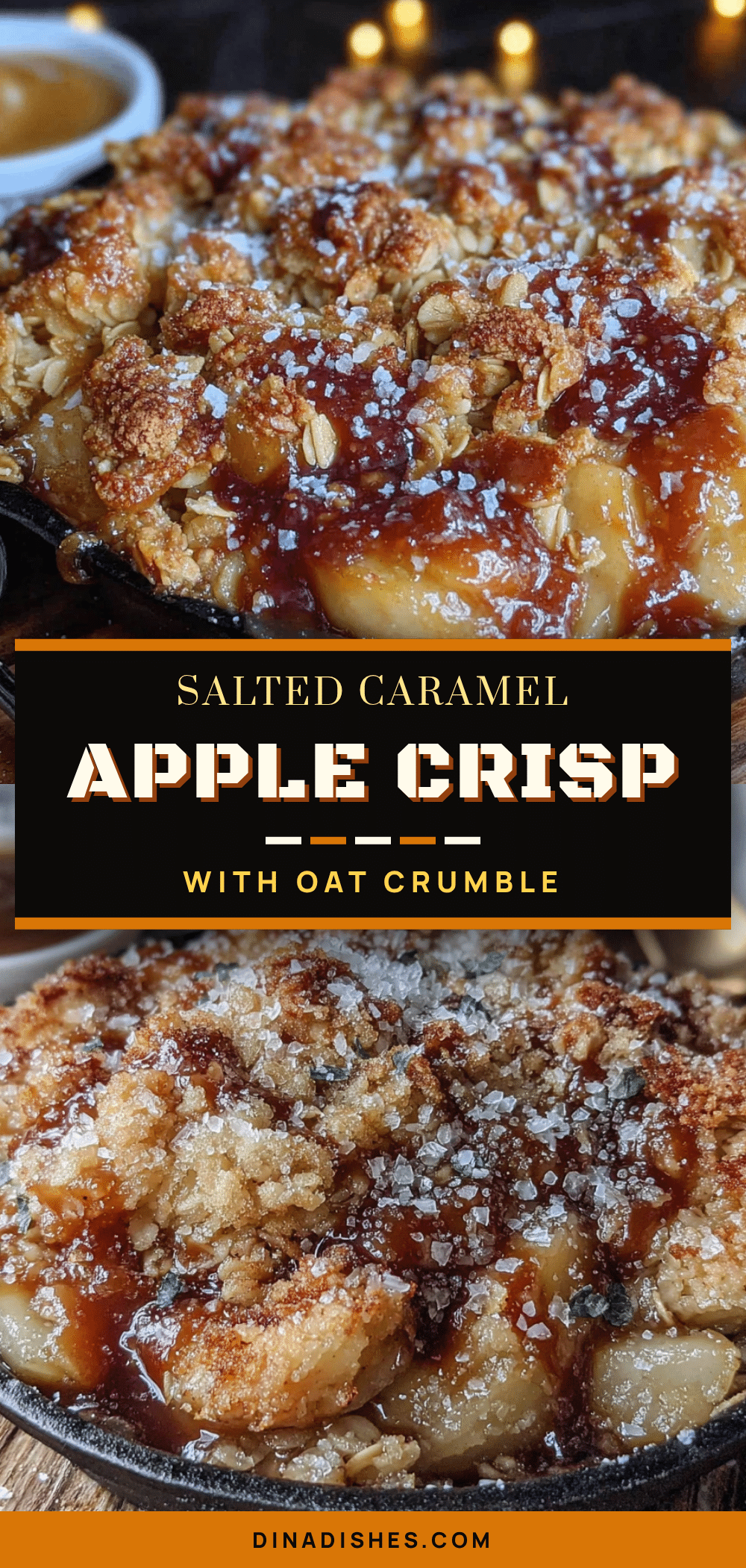 quick salted caramel apple crisp recipe
