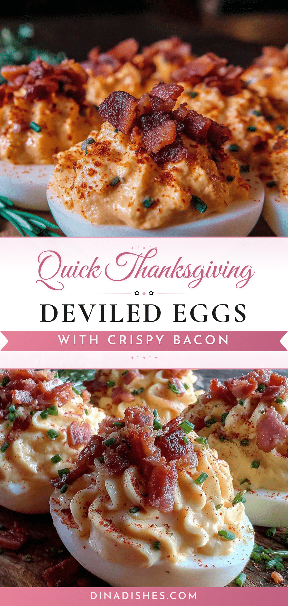 quick thanksgiving deviled eggs with crispy bacon recipe