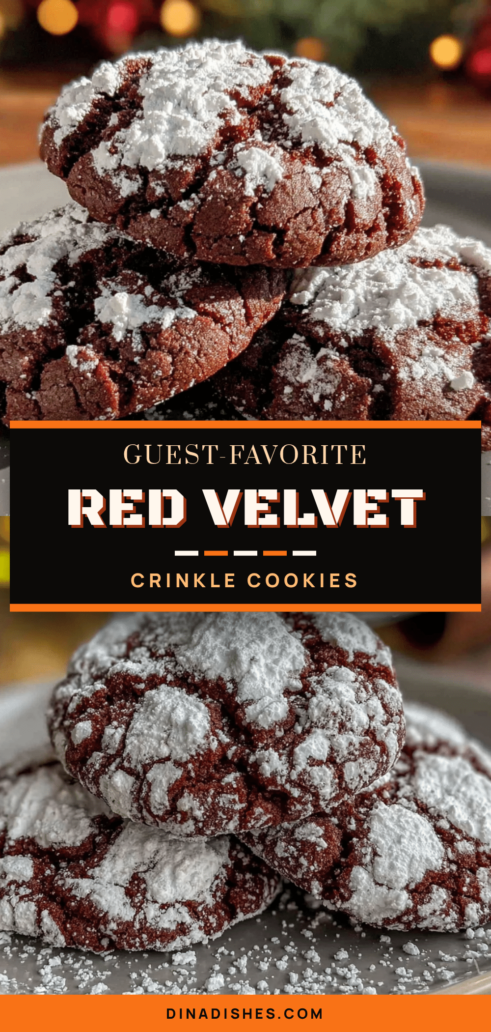 red velvet crinkle cookies recipe