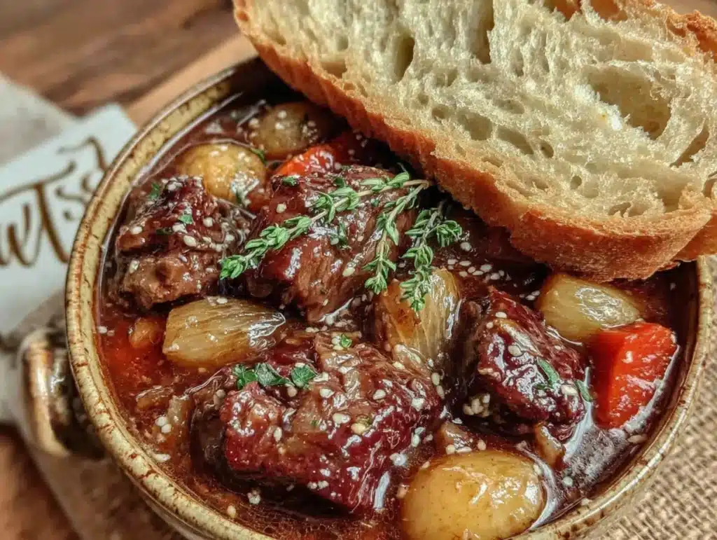 red wine beef stew - featured image