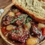 red wine beef stew - featured image
