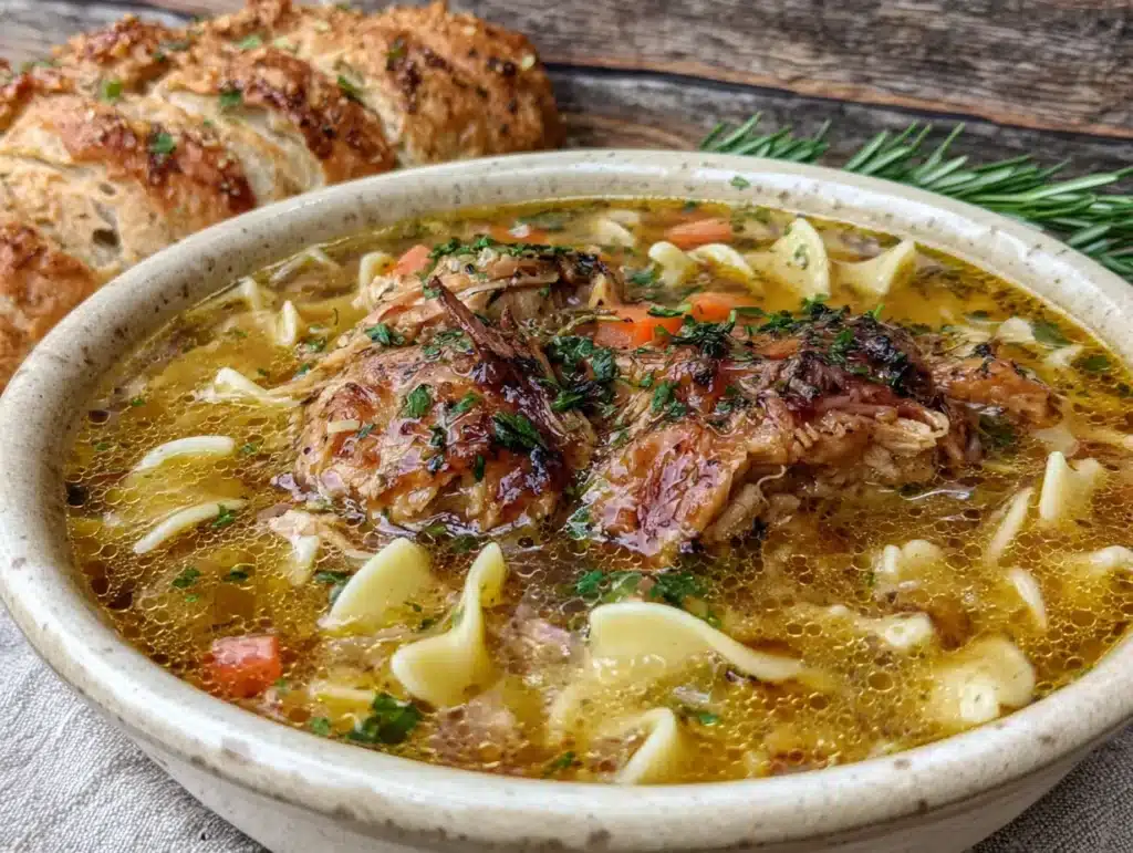 rotisserie chicken noodle soup - featured image