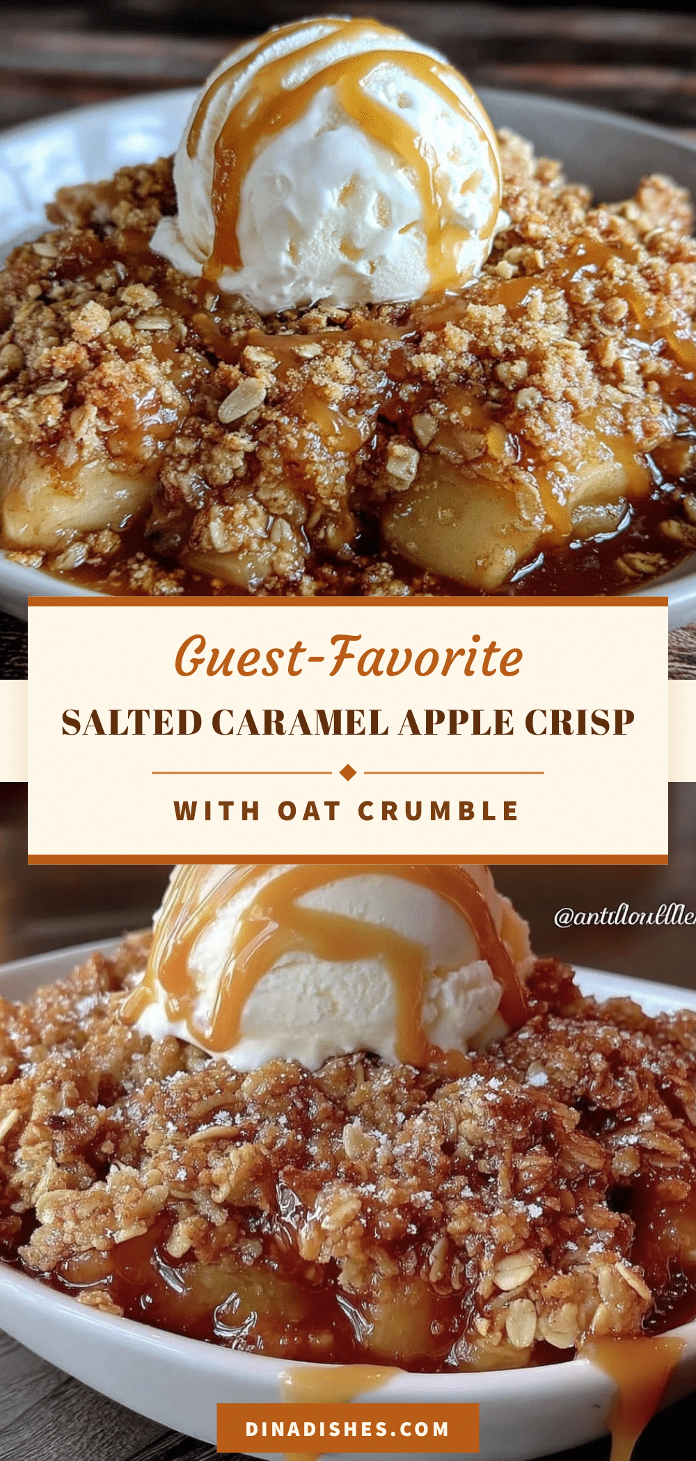 Salted Caramel Apple Crisp recipe
