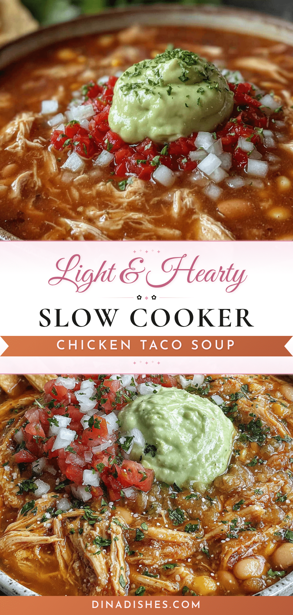 slow cooker chicken taco soup recipe