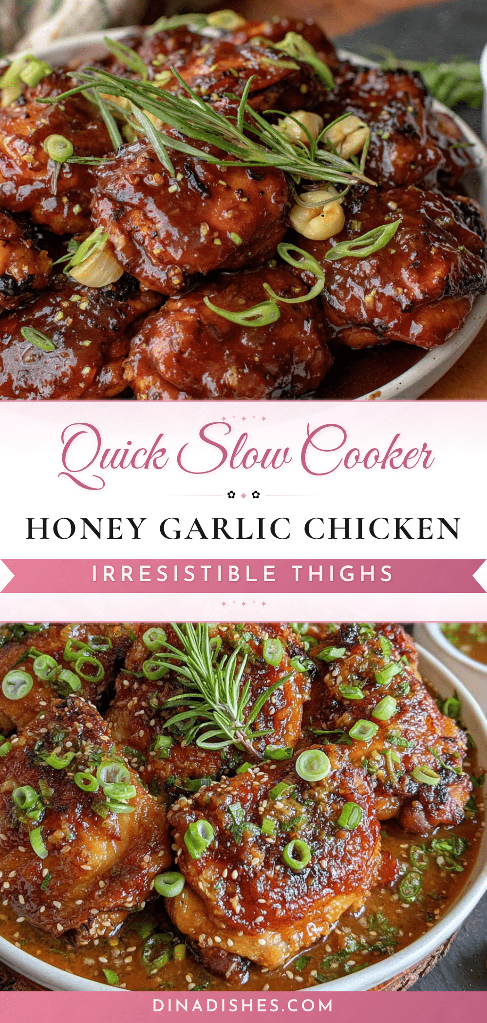 slow cooker honey garlic chicken thighs recipe